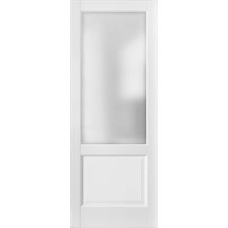 Sartodoors Slab Interior Door, 36" x 84", White LUCIA22S-BEM-3684